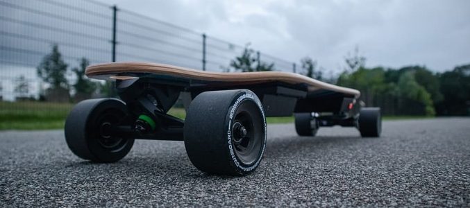 an electric skateboard